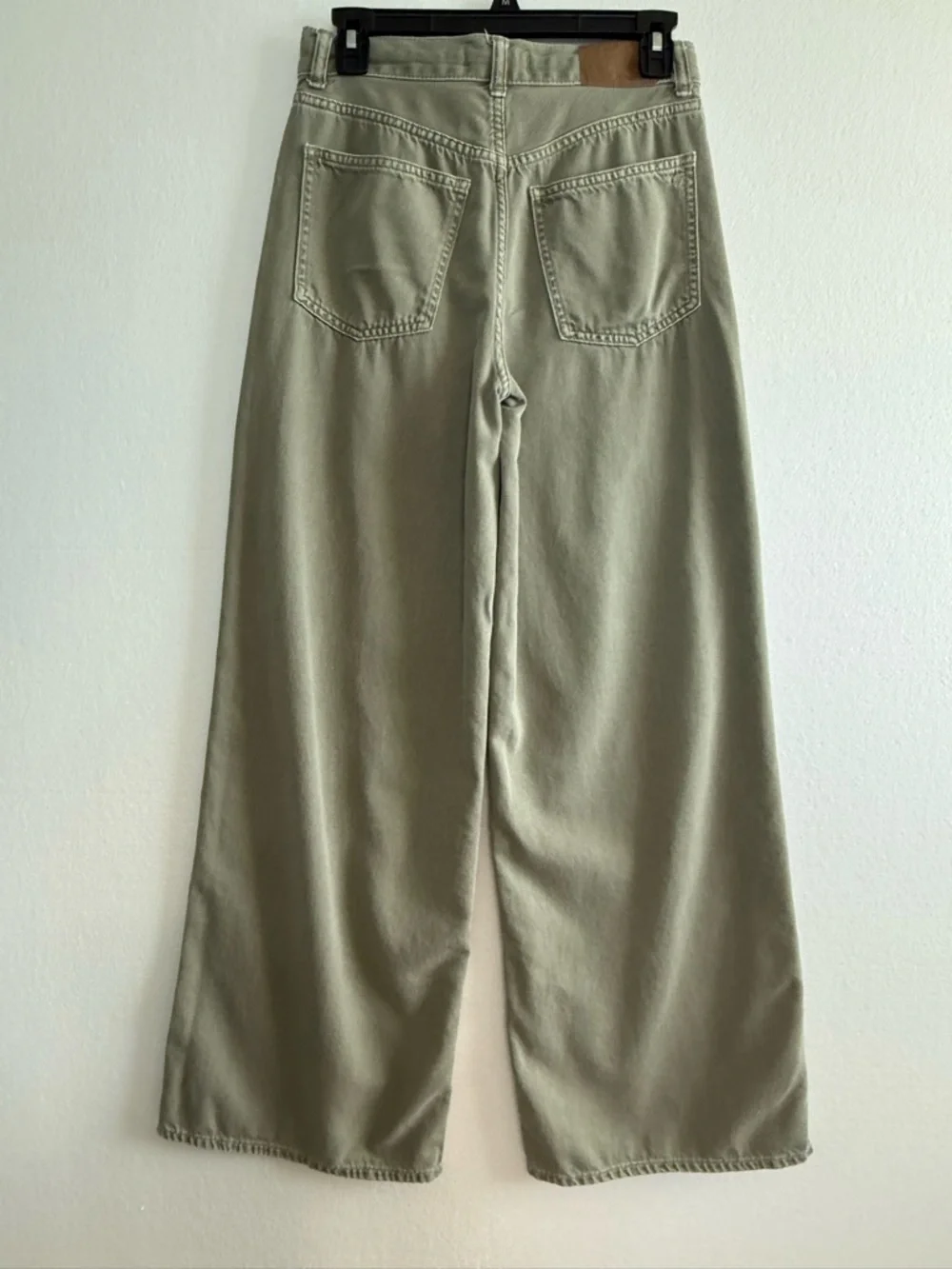 Madewell Super Wide Leg Jeans High Rise Drawstring Airy Size 24 In Sagebrush - Picture 4 of 16